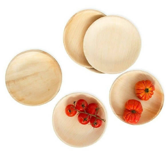 Leafily Other - Leafily Palm Leaf Plates 7 Inch Round Heavy Duty